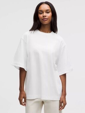 Lululemon Heavyweight Cotton Oversized T-Shirt in White size Large BRAND NEW